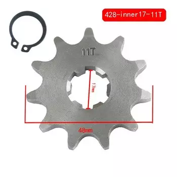 Передняя Звездочка двигателя для мотоциклетной цепи, 428 #17 мм 10 11 12 13 14 15 16 17 18 19 зубьев, детали для KAYO ESB SSR SDG