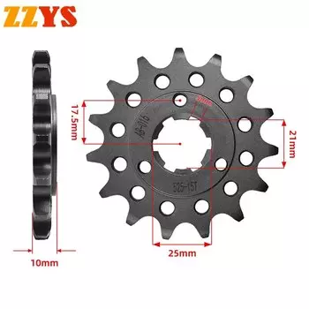 Передняя Звездочка с 15 зубьями для Suzuki Road DR650 DR650SE DR 525 SE 650-1996 2022 2021 2020 17