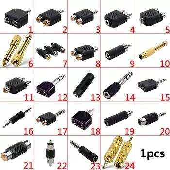 Переходник 3,5 мм на 6,35 RCA AQJG