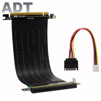 Переходник PCI Express X16, кабель переходника Pcie X16 для видеокарты с SATA 4-контактным адаптером питания, компьютерные кабели для майнинга биткоинов BTC