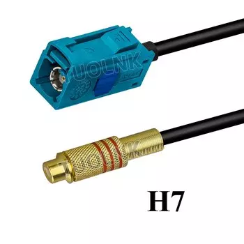 Переходник RCA с штекером Fakra Z, коаксиальный кабель RG174, косичка RG174, кабель-переходник для парковки и камеры заднего вида