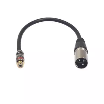 Переходник с гнезда RCA на штыревой разъем XLR, переходник с разъемом XLR на штыревой разъем RCA, соединительный элемент для аудиоадаптера длиной 30 см