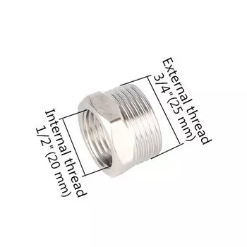 Переходник с резьбой BSP «мама» из нержавеющей стали 1/2 дюйма 3/4 дюйма на 3/4 дюйма 1 дюйма, переходник с резьбой, втулка с резьбой, соединительные разъемы