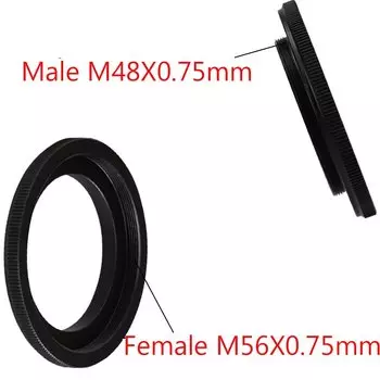 Переходное кольцо VBNM M56-M48 черного цвета