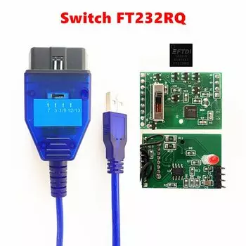 Переключатель 4-позиционного положения для VAG KKL для FIAT ECU SCAN FTDI FT232RL FT232RQ для VAG KKL USB-инструмент OBD2 USB-диагностический интерфейс
