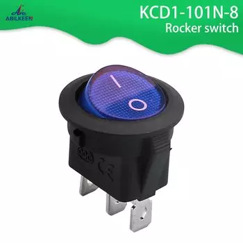 Переключатель ABILKEEN KCD1-101N-8 пластиковый 10А 125В 6А 250В