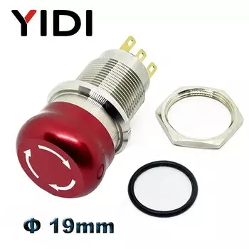 Переключатель аварийной остановки YIDI нержавеющая сталь 1NO1NC/2NO2NC