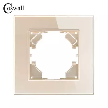 Переключатель COSWALL с золотой стеклянной панелью