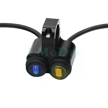 Переключатель для Руля Мотоцикла LMoDri, 2 кнопки управления, 22 мм, 7/8 дюйма, индикатор ВКЛ/ВЫКЛ