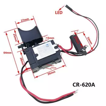 Переключатель дрели HBXINTAO пластиковый 7,2-24В