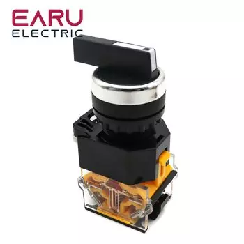 Переключатель EARUELECTRIC 22 мм 2NO 1NO1NC 3 позиции зеленый/красный/черный