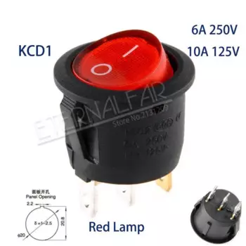 Переключатель ETERNALFAR круглый светодиодный 12В