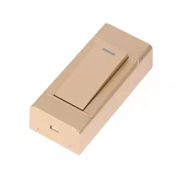 Переключатель HUXUAN 2-х клавишный серый/белый/золотой