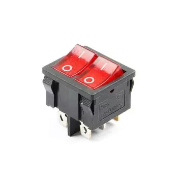 Переключатель JOYING LIANG красный 2 полюса 6 контактов