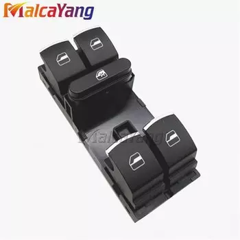 Переключатель окна 5ND959857, 5K4959857/5ND959855, хромированный, для Golf MK5 MK6, Tiguan, Touran, Jetta, Passat, красный светильник