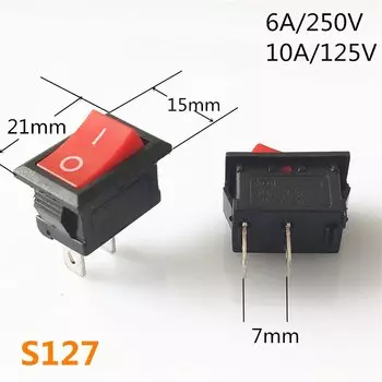 SPST KCD1 2PIN 3PIN Вкл/Выкл Круглый/кулисный переключатель квадратной формы DC AC 6A/250V Приборная панель автомобиля пластиковый переключатель