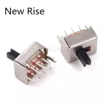 Переключатель с вертикальной ручкой высотой 4 мм SS22D07VG4, 10 шт.