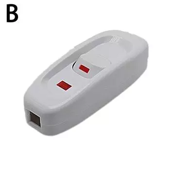 Переключатель шнура для ламп черный/белый 10А 250В