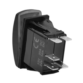 Переключатель стеклоочистителя 12 В 20 А, зеленый светодиод 5 контактов SPST вкл./ВЫКЛ. 7 контактов DPDT 3 позиции ВКЛ./ВЫКЛ. Для автомобиля лодки ZRZ Jeep OFF Road