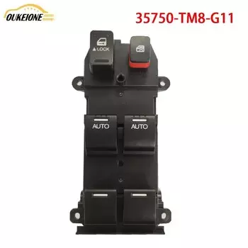 Переключатель Стеклоподъемника 35750-TM8-G11, передний левый Электрический главный переключатель управления окном, 2 автомобиля для Honda вщик 2010 2011 2012 2013 2014