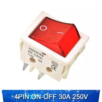 Переключатель Stlxy KCD4 пластиковый красный 16/30А