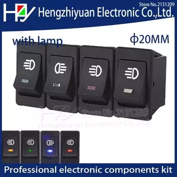 Переключатель света Hzy ASW-17D синий/красный 35A 12V