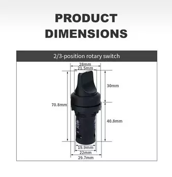 Переключатель VaneAims 22 мм 2/3 позиции
