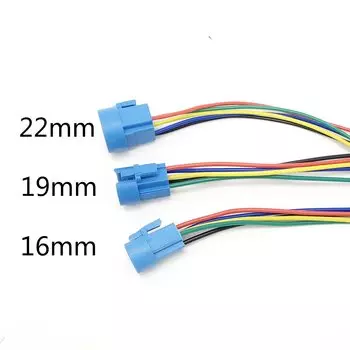 Переключатель Wenzhi черный металлический 12В LED