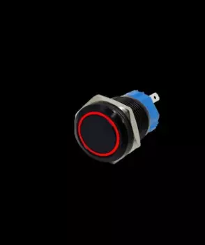 Переключатель Wenzhi черный металлический светодиодный 12/24 В 220 В