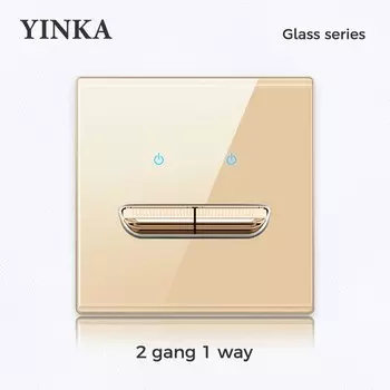 Переключатель YINKA из закаленного стекла 2/3/4 клавиш