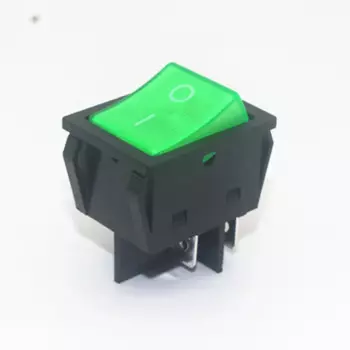 Переключатель ZHRIVOER KCD4-201N-B пластиковый 4-х контактный с подсветкой