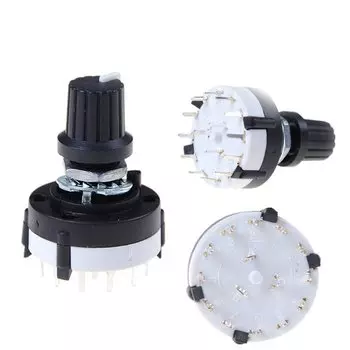 Переключатель ZLinKJ 3 полюса 4 положения черный