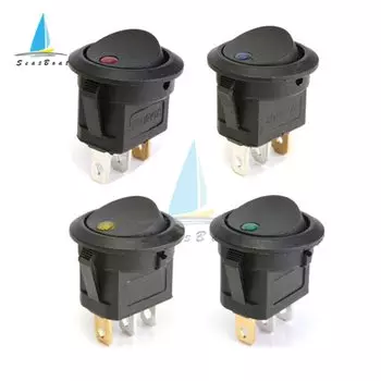 Переключатели Aideepen круглые с подсветкой 12В 250В