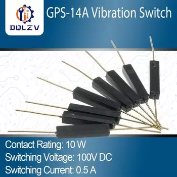 Язычковый переключатель пластикового типа 2*14, нормально открытый магнитный переключатель управления, GPS-14A антивибрационный/поврежденный контакт для датчика, 5 шт.