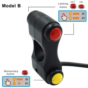 Переключатели на руль мотоцикла, алюминиевые Противотуманные фары 7/8 дюйма, 22 мм, 12 В, 3 кнопки
