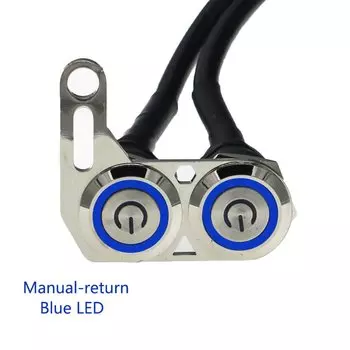 Переключатели на руле мотоцикла Сброс Ручная кнопка возврата Двигатель ВКЛ-ВЫКЛ DIY Модифицированный переключатель Двойное управление Светодиодный водонепроницаемый