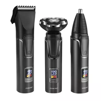 Перезаряжаемая Водонепроницаемая электрическая бритва RESUXI SH-7088, 3 в 1, бритва, бритва, триммер для волос в носу