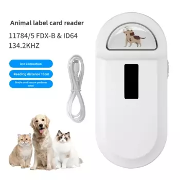 Перезаряжаемый 134,2 кГц микрочип для животных RFID-считыватель PT160 ручной цифровой ID сканер чипов для домашних животных для управления собаками и кошками