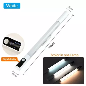 Перезаряжаемый Датчик Движения, Ночник, Светодиодная Лампа, Цифровой Дисплей, Освещение Кухонного Шкафа