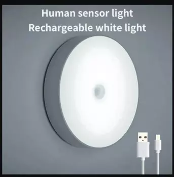 Перезаряжаемый Светодиодный Светильник Для Шкафа С Датчиком Движения, Умная Ступенька Для Шкафов, Погребов, Лестниц, Кухонь