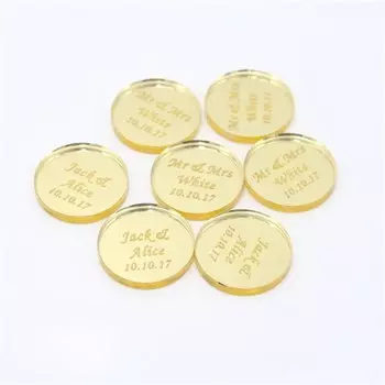 Персонализированные акриловые сердечки для украшения 100 штук