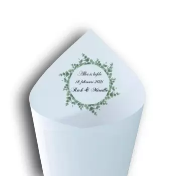 Персонализированные свадебные конусы