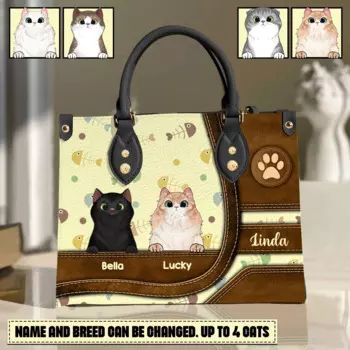 Персонализированные Женские сумки с именем домашних животных с мультяшным котом, роскошные брендовые дизайнерские сумки, Женский Премиум кошелек, женская сумка