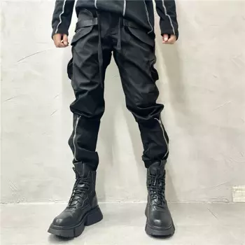 Персонализированный комбинезон Techwear с карманами, модные повседневные мужские брюки