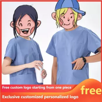Персонализированный логотип, медицинская униформа, больничная хирургическая медсестра, набор скрабов, стоматологическая клиника, салон красоты, спецодежда