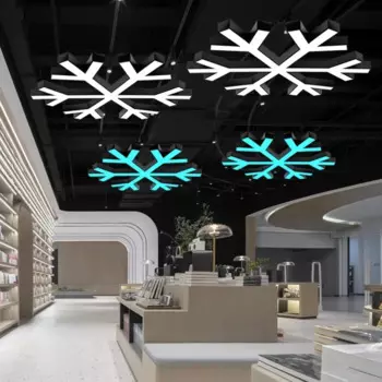 Первый Снегопад в 2023 проекция искусство деко Потолочная люстра освещение Lamparas De Techo подвесной светильник Lampen для торгового центра офиса