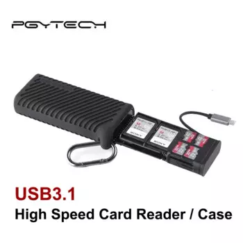PGYTECH CreateMate высокоскоростной кардридер для SD-карт USB3.1 Type-C SD TF двойной слот для карт памяти для камер и телефонов