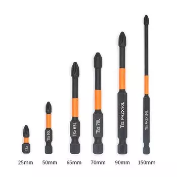 PH2 Магнитная ударная отвертка с крестообразным шлицем Набор бит с шестигранным хвостовиком Крестовая ударная отвертка