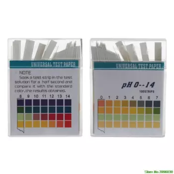 pH-бумага OOTDTY 0-14, 100 полосок