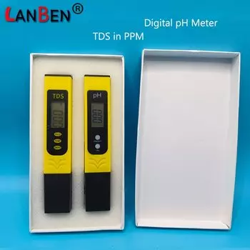 PH Tds-метр для аквариума, высокоточный TDS-метр, цифровой тестер воды, 0-14 PH-метр, тестер 0-9990ppm TDS для чистоты воды